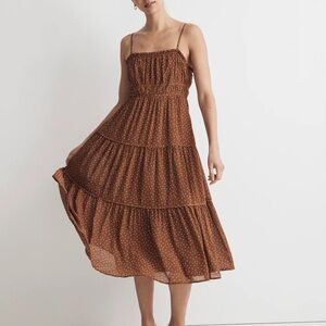 Sophia Cami Tiered Midi Dress in Dot